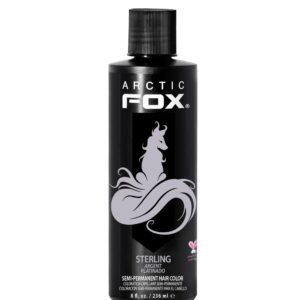 ARCTIC FOX Vegan and Cruelty-Free Semi-Permanent Hair Color Dye (8 Fl. Ounces, Sterling)