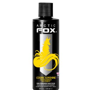 ARCTIC FOX Vegan and Cruelty-Free Semi-Permanent Hair Color Dye (8 Fl Oz, COSMIC SUNSHINE)