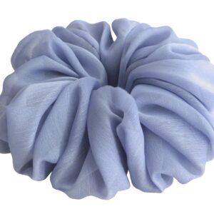 38 Colors Available, Big Scrunchies for Hair, Soft Cheer Chiffon large Ponytail Holder, Cute Birthday Gift for Women Girl Teen, Holiday Accessory (Chiffon Lilac Lavender)