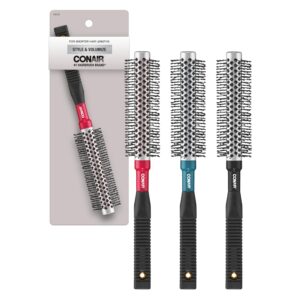 Conair Style & Volumize Metal Round hair brush – Blow Drying brush – Hairbrush for Short Hair Length – Color at random -1 Count