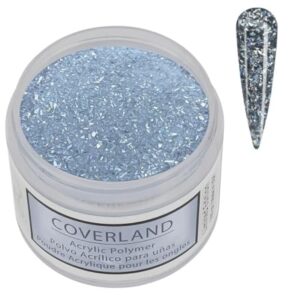 Tones Coverland Acrylic Nail Powder “Crushed Silver” – Limited Edition Acrylic Powder for Nail Design> Sculpting> and Masking Nail Bed Imperfections – Professional Acrylic Nail Supplies – (1.5 Oz)