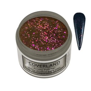 Tones Coverland Acrylic Nail Powder “Black Widow” – Limited Edition Acrylic Powder for Nail Design> Sculpting> and Masking Nail Bed Imperfections – Professional Acrylic Nail Supplies – (1.5 Oz)
