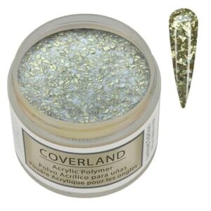 Tones Coverland Acrylic Nail Powder “Crushed Gold” – Limited Edition Acrylic Powder for Nail Design> Sculpting> and Masking Nail Bed Imperfections – Professional Acrylic Nail Supplies – (1.5 Oz)