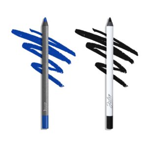 Julep When Pencil Met Gel Sharpenable Multi-Use Longwear Eyeliner Pencil – Ocean Blue & Blackest Black – Transfer-Proof – High Performance Liner Duo.