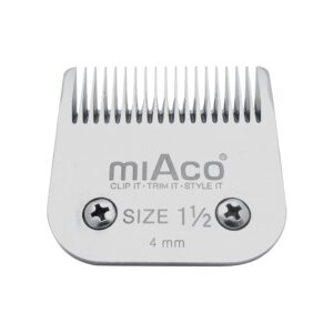 Miaco Size 1.5 Detachable Clipper Blade fits Oster Classic 76, Andis BGC, BGR, BGRC, MBG