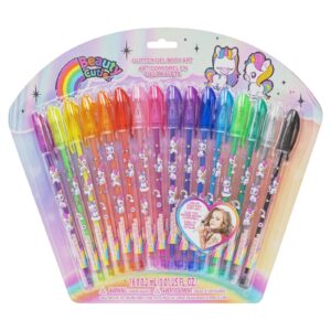 Townley Girl Unicorn 16 Piece Glitter Pen Body Art Set, Unicorn Themed, Glittery and Bright Colors, Ages 3+