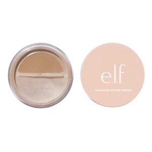 e.l.f. Halo Glow Setting Powder, Smooths The Look Of Pores & Fine Lines, Creates An Airbrushed Finish, Vegan & Cruelty-Free, Medium Beige