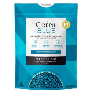 Cirepil – Blue – 800g Wax Beads – Unscented for Sensitive Skin – Disposable Blue Wax Refill – Fluid Gel Texture, Easy Removal, Peel-Off – No Strip Needed