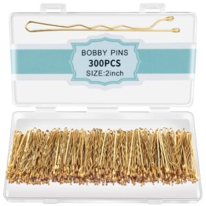 300 Pcs Bobby Pins Blonde, Hair Pins for Women Girls and Kids