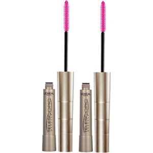 L’Oreal Paris Makeup Telescopic Original Lengthening, Lash Separating Mascara with Dual Precision Brush, Washable, Black, 0.27 Fl Oz., 2 Count
