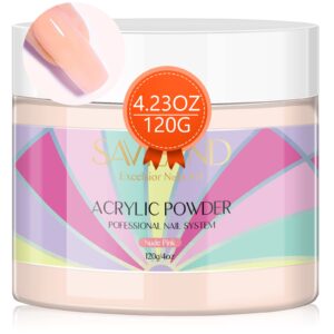 SAVILAND Nudes Acrylic Powder – 4.23 oz Acrylic Nail Powder for Acrylic Nails Extension French Nails No Need Nail Lamp