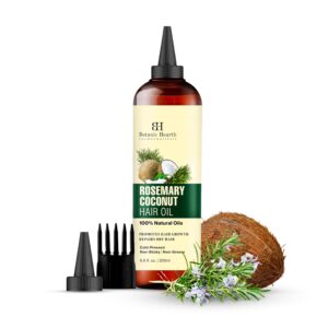 Botanic Hearth Rosemary, Coconut & Avocado Hair Oil with Biotin (6.7 fl oz) | Nourishing Hair Growth & Strengthening Formula | Promotes Healthy, Shiny Hair | Suitable for All Hair Types