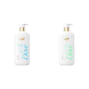 Dove Body Wash Hydration Boost 6% Serum + Acne Clear 1% Salicylic Acid Treatments 18.5 oz Each