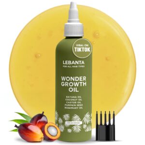 Lebanta Batana Oil For Hair Growth – 100% Pure, Raw & Natural Blend With Organic Castor, Pumpkin Seed, Coconut and Rosemary Oil – Thicker, Stronger Hair For Men & Women Scalp (1 Pack)