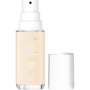 L’Oreal Paris True Match Super-Blendable Foundation, Medium Coverage Liquid Foundation Makeup, W0.5, Light, 1 Fl Oz