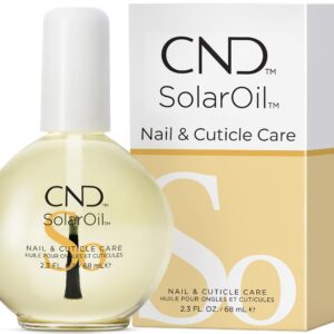 CND SolarOil Cuticle Oil, Natural Blend Of Jojoba, Vitamin E, Rice Bran and Sweet Almond Oils, Moisturizes and Conditions Skin, Pack Of 1, 2.3 oz.