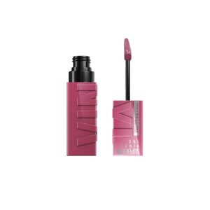 Maybelline Super Stay Vinyl Ink Longwear No-Budge Liquid Lipcolor Makeup, Highly Pigmented Color and Instant Shine, Coy, Rose Mauve Nude Lipstick, 0.14 fl oz, 1 Count