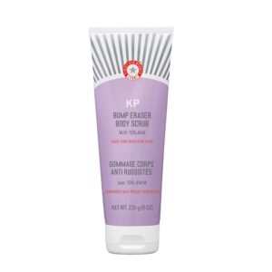 First Aid Beauty – KP Bump Eraser Body Scrub with 10% AHA, Keratosis Pilaris Skin Exfoliator with Glycolic and Lactic acids, Helps Reduce Chicken Skin Bumps, Safe for Sensitive Skin, 8 oz