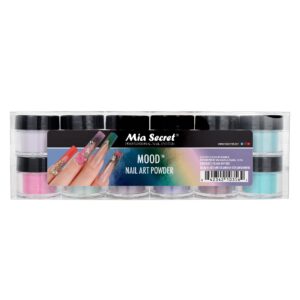 Mia Secret Color Changing Nail Powder MOOD Collection> Set of 12 colors> ¼ oz.