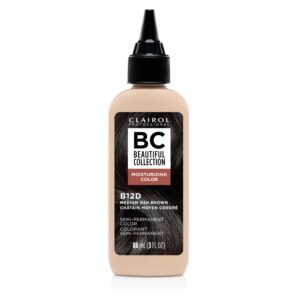 Clairol Professional Beautiful Collection Hair Color, 12D Medium Ash Brown, 3 oz. – Packaging May Vary