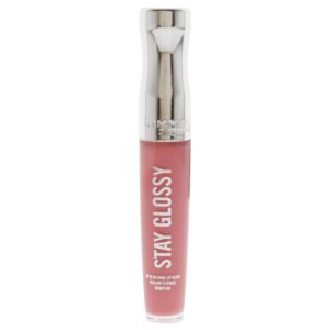 Rimmel Stay Glossy Lip Gloss – Non-Sticky and Lightweight Formula for Lip Color and Shine – 150 Claridge’s Ruby, .18oz