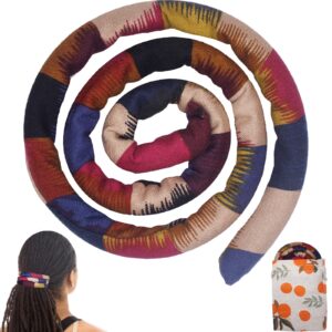 Spiral Lock Hair Tie Dreadlock Accessory Bendable Hair Ties for Women and Men Ponytail Holders Colorful Dreadlock Hair Tie Long Dreads Thick Curly Hair Holder (Mysterious)