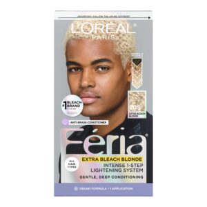 L’Oreal Paris Feria Multi-Faceted Shimmering Permanent Hair Color, 205 Bleach Blonding (Extra Bleach Blonde), Pack of 1, Hair Dye