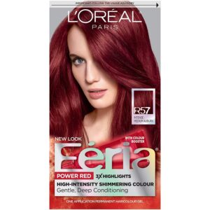 L’Oreal Paris Feria Permanent Haircolor, R57 Intense Medium Auburn 1 ea (Pack of 9)