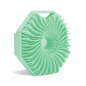 Sud Scrub® Antimicrobial Silicone Body Scrubber, Exfoliating Body Scrubber for Sensitive Skin, Eco Friendly Shower Scrubber for Body, Silicone Body Brush for Showering, Mint