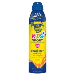 Banana Boat Kids Sport Sunscreen SPF 50, 9.5oz | Family Size, Oxybenzone Free