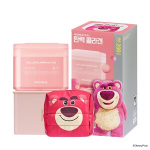MEDIHEAL Madecassoside Toner Pads [Disney Pixar Edition]-Centella Asiatica to Improve Uneven Skin Tone - Vegan Face Gauze, Full Size 100 + Refill 100 (Collagen, 200 Pads)