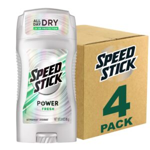 Speed Stick Men’s Deodorant, Fresh, 3 Ounce, 4 Pack