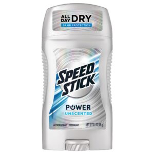Speed Stick Men’s Antiperspirant Deodorant, Unscented, 3 Ounce, 4 Pack