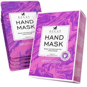 Hand Mask Gloves with Shea Butter – Hand Masks Moisturizing Glove for Dry Hands> Hydrating and Regenerates Dead Skin> Hand Care Moisture Gloves for Dry Hands> Safe for All Skin Types> 5 Pairs