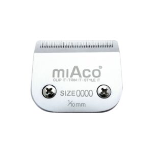 Miaco Size 0000 Detachable Clipper Blade fits Oster Classic 76, Andis BGC, BGR, BGRC, MBG