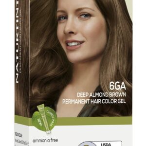 Naturtint 6GA Deep Almond Brown Permanent Hair Color (Pack of 1), Ammonia Free, Vegan, Cruelty Free, up to 100% Gray Coverage, Long Lasting Results (Packaging may vary)