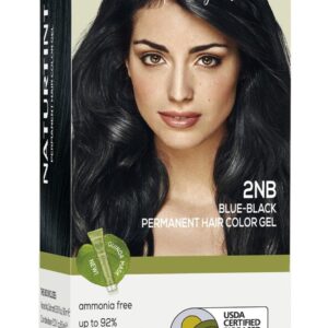 Naturtint 2NB Blue Black Permanent Hair Color (Pack of 1), Ammonia Free, Vegan, Cruelty Free, up to 100% Gray Coverage, Long Lasting Results (Packaging may vary)