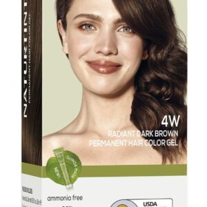 Naturtint 4W Radiant Dark Brown Permanent Hair Color (Pack of 1), Ammonia Free, Vegan, Cruelty Free, up to 100% Gray Coverage, Long Lasting Results (Packaging may vary)