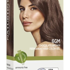 Naturtint 6GM Chocolate Brown Permanent Hair Color (Pack of 1), Ammonia Free, Vegan, Cruelty Free, up to 100% Gray Coverage, Long Lasting Results (Packaging may vary)