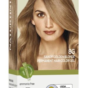 Naturtint 8G Sandy Golden Blonde Permanent Hair Color (Pack of 1), Ammonia Free, Vegan, Cruelty Free, up to 100% Gray Coverage, Long Lasting Results (Packaging may vary)