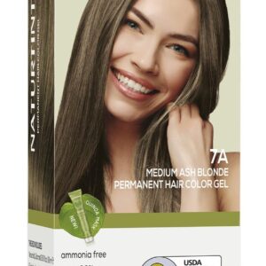 Naturtint 7A Medium Ash Blonde Permanent Hair Color (Pack of 1), Ammonia Free, Vegan, Cruelty Free, up to 100% Gray Coverage, Long Lasting Results (Packaging may vary)