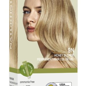 Naturtint 9N Honey Blonde Permanent Hair Color (Pack of 1), Ammonia Free, Vegan, Cruelty Free, up to 100% Gray Coverage, Long Lasting Results (Packaging may vary)