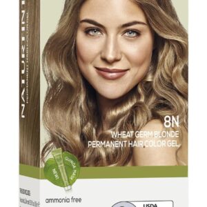 Naturtint 8N Wheat Germ Blonde Permanent Hair Color (Pack of 1), Ammonia Free, Vegan, Cruelty Free, up to 100% Gray Coverage, Long Lasting Results (Packaging may vary)