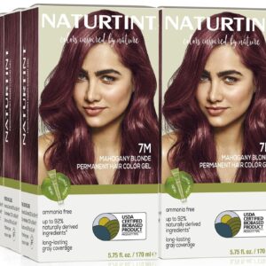 Naturtint 7M Mahogany Blonde Permanent Hair Color (Pack of 6), Ammonia Free, Vegan, Cruelty Free, up to 100% Gray Coverage, Long Lasting Results (Packaging may vary)
