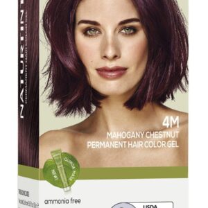Naturtint 4M Mahogany Chestnut Permanent Hair Color (Pack of 1), Ammonia Free, Vegan, Cruelty Free, up to 100% Gray Coverage, Long Lasting Results (Packaging may vary)