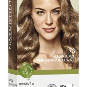 Naturtint 7G Golden Blonde Permanent Hair Color (Pack of 1), Ammonia Free, Vegan, Cruelty Free, up to 100% Gray Coverage, Long Lasting Results (Packaging may vary)