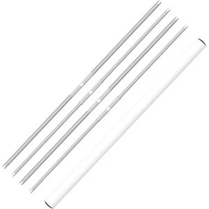 iPower 4-Pack 19 inch Bud Bowl Leaf Trimmer Blades Replacement, Stainless Steel for Spin Clean Cut, Included 2 Serrated 2 Straight Blades, Actual Length 16.4”, Silver