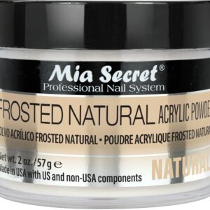 Mia Secret Frosted Natural Acrylic Powder MADE IN USA multiple sizes (2 oz.)