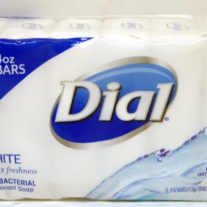 Dial White Antibacterial Soap, 4-Ounces Bars, 6 Count