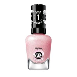Sally Hansen Miracle Gel, Pearls Pink Sand, Long Lasting, Gel-Like Formula, No UV Lamp Needed, Semi Opaque, Pearl Pink Nail Polish